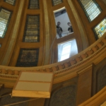David Rookhuyzen’s photo of stained glass being removed from the Capitol won first place for spot news photo.