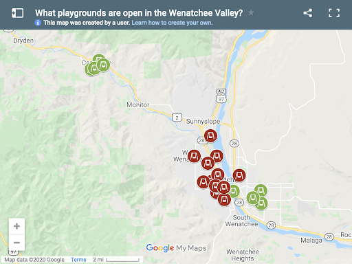 Wenatchee playground map
